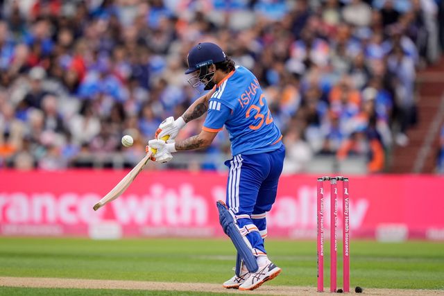 Ishan Kishan of India hits a four during the Second Vitality T20 International match England vs India at Old Trafford, Manchester, United Kingdom on 04 July 2026

(Photo by Maynard Manyowa/News Images)