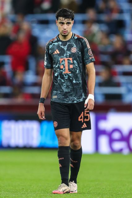 Aleksandar PavloviÄ‡ of Bayern Munich during the UEFA Champions League League Stage match Aston Villa vs Bayern Munich at Villa Park, Birmingham, United Kingdom, 2nd October 2024

(Photo by Gareth Evans/News Images)