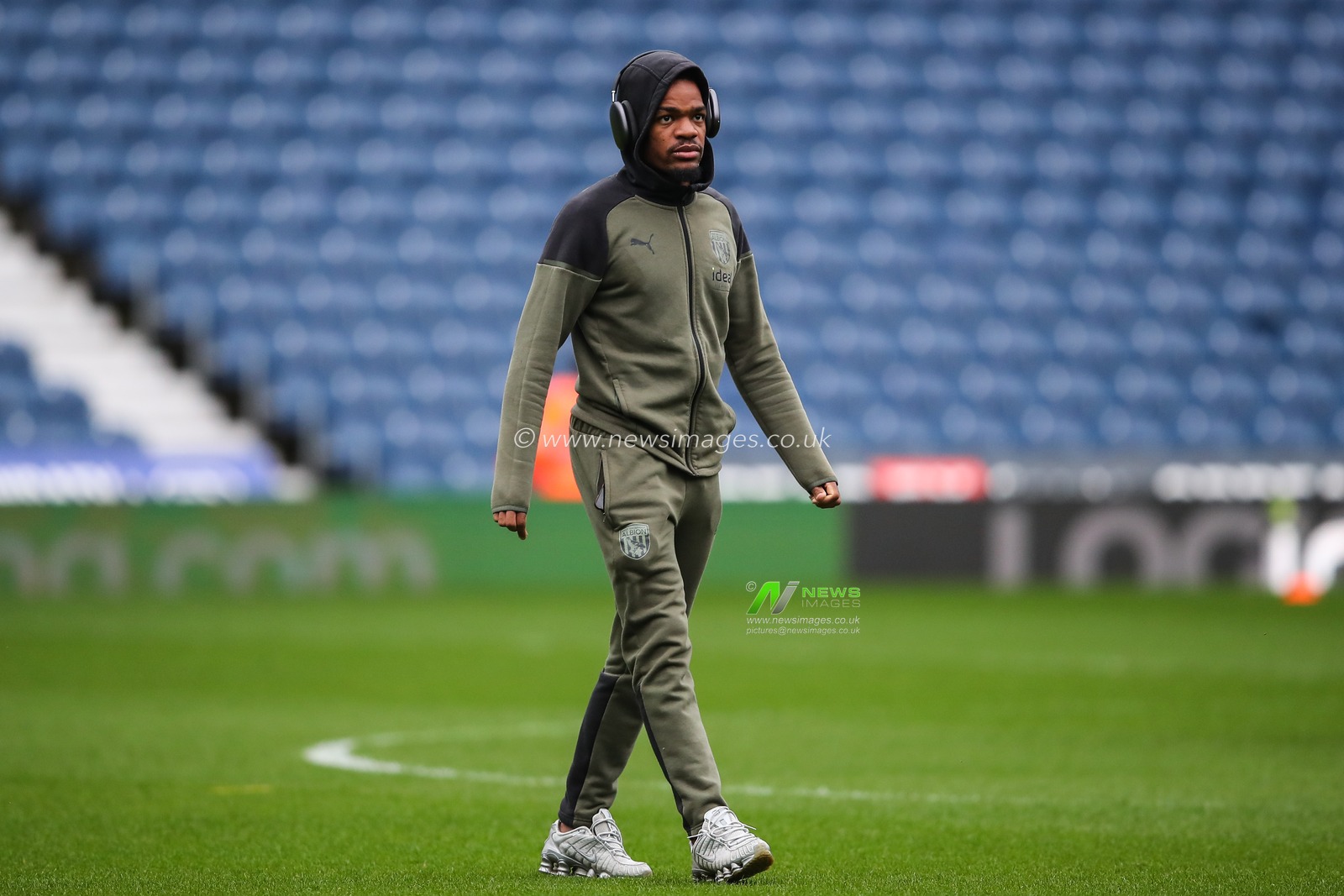 Grady Diangana of West Bromwich Albion arrives ahead of the Sky Bet Championship match West Bromwich Albion vs Rotherham United at The Hawthorns, West Bromwich, United Kingdom, 10th April 2024

(Photo by Gareth Evans/News Images)