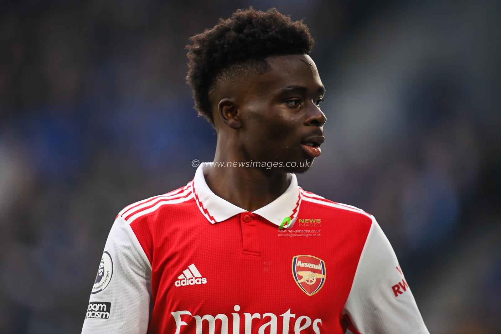 Bukayo Saka #7 of Arsenal during the Premier League match Leicester City vs Arsenal at King Power Stadium, Leicester, United Kingdom, 25th February 2023

(Photo by Craig Thomas/News Images)