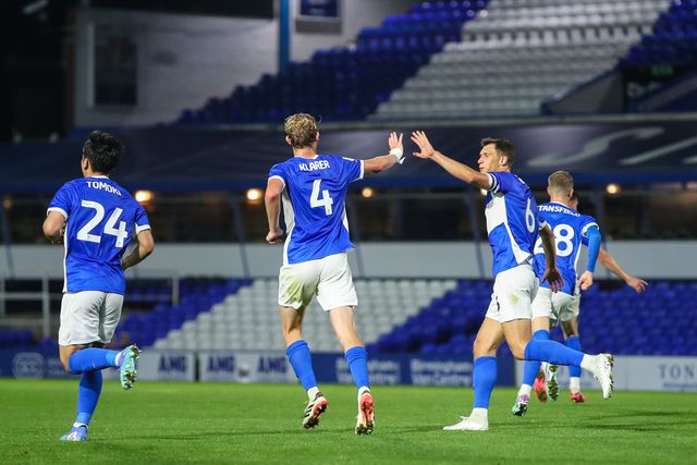 Christoph Klarer of Birmingham City celebrates his goal to make it 1-1 during the Bristol Street Motors Trophy match Birmingham City vs Walsall at St. Andrew's @ Knighthead Park, Birmingham, United Kingdom, 3rd September 2024

(Photo by Gareth Evans/News Images)