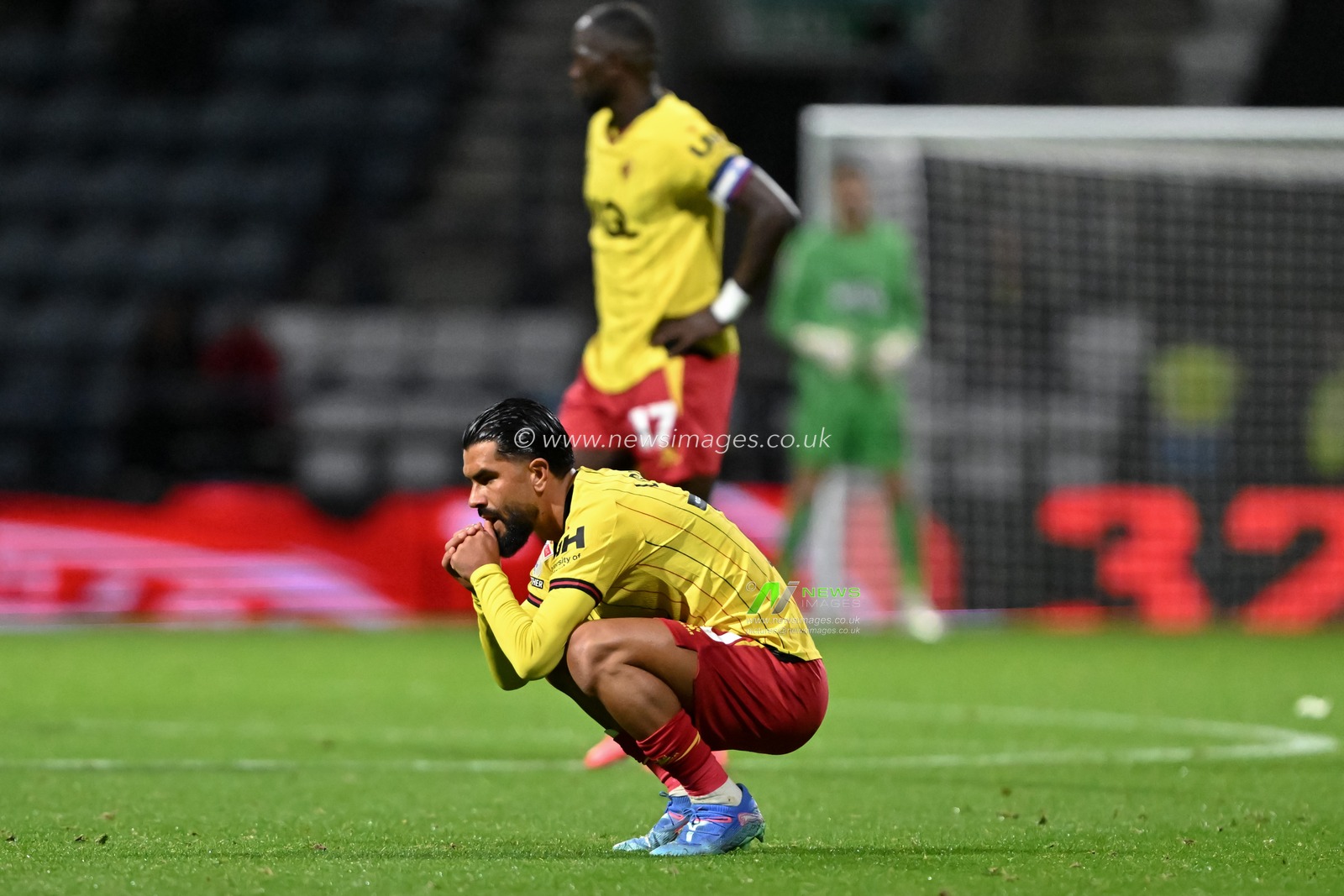 ImrÃ¢n Louza of Watford reacts during the Sky Bet Championship match Preston North End vs Watford at Deepdale, Preston, United Kingdom, 2nd October 2024

(Photo by Cody Froggatt/News Images)