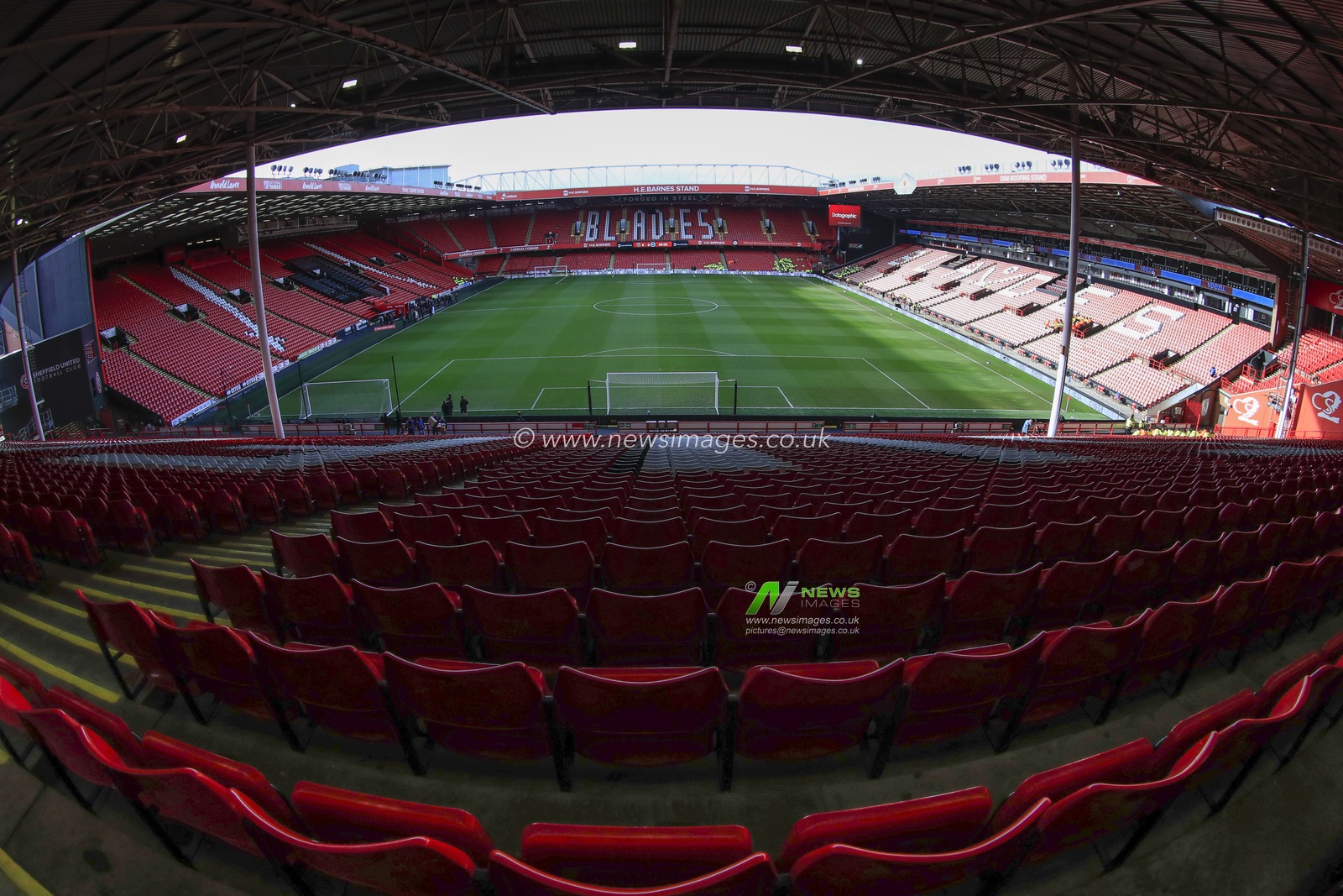 Interior view of the stadium ahead of the Emirates FA Cup Fourth Round match Sheffield United vs Brighton and Hove Albion at Bramall Lane, Sheffield, United Kingdom, 27th January 2024

(Photo by Conor Molloy/News Images)