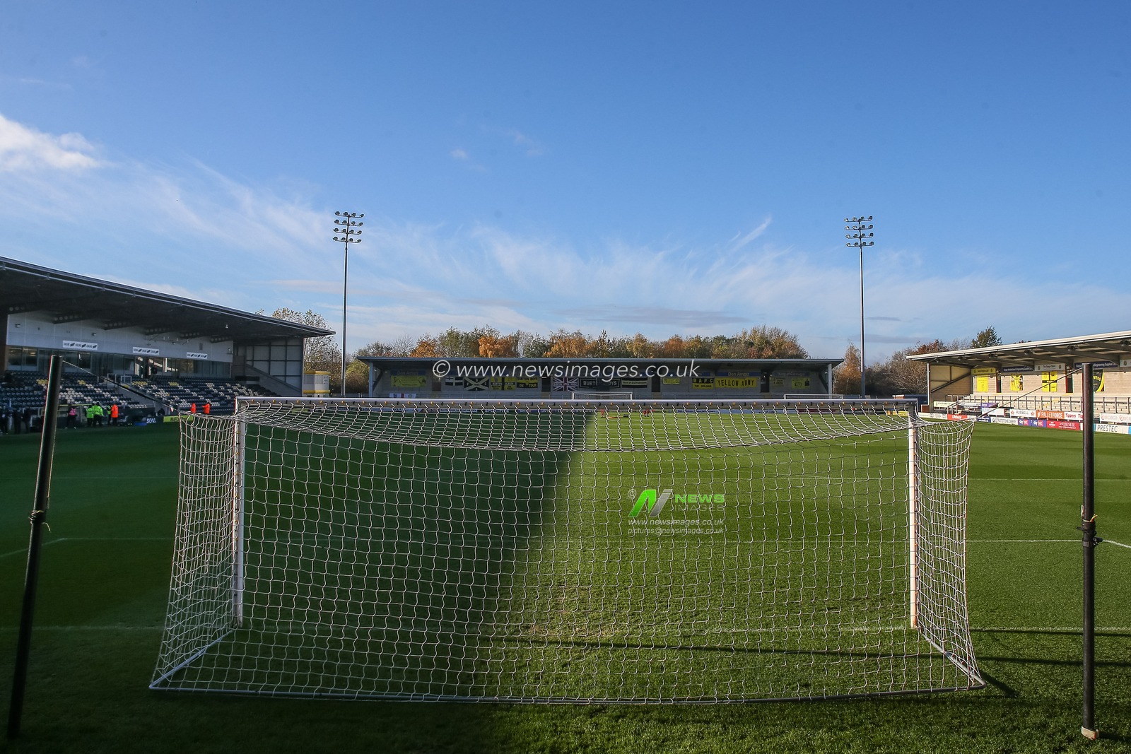 General view inside of the Pirelli Stadium, home of Burton Albion ahead of the Sky Bet League 1 match Burton Albion vs Plymouth Argyle at Pirelli Stadium, Burton upon Trent, United Kingdom, 19th November 2022

(Photo by Gareth Evans/News Images)