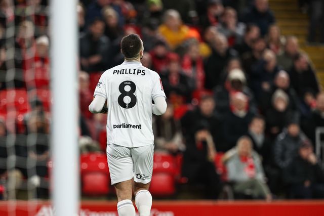 Adam Phillips of Barnsley celebrates his goal during the Emirates FA Cup Third Round match Liverpool vs Barnsley at Anfield, Liverpool, United Kingdom, 12th January 2026

(Photo by Alfie Cosgrove/News Images)
