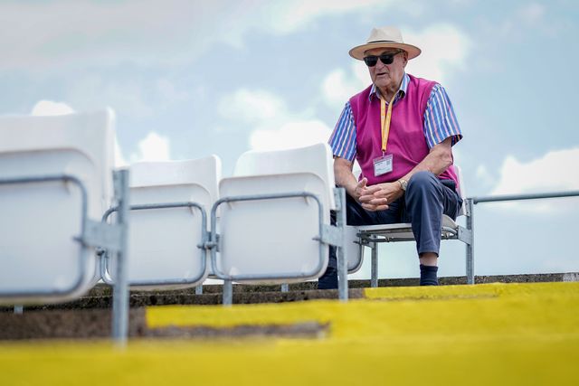 A fan watches the game during the county Championship Division Two day 4 Derbyshire vs Gloucestershire at The Central Co-Op County Ground, Derby, United Kingdom on 27 April 2026

(Photo by Maynard Manyowa/News Images)
