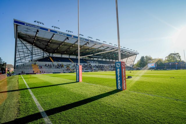 A general view of the pitch and stands during the Betfred Super League round 9 match Leeds Rhinos vs Catalans Dragons at AMT Headingley Stadium, Leeds, United Kingdom on 24 April 2026

(Photo by Maynard Manyowa/News Images)