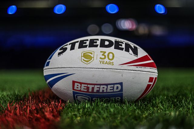 The 30 year anniversary ball during the Betfred Super League Round 1 match Warrington Wolves vs St Helens at The Halliwell Jones Stadium, Warrington, United Kingdom on 13 February 2026

(Photo by Alfie Cosgrove/News Images)