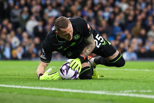 Robin Olsen of Aston Villa makes a save during the Premier League match Manchester City vs Aston Villa at Etihad Stadium, Manchester, United Kingdom, 3rd April 2024

(Photo by Mark Cosgrove/News Images)