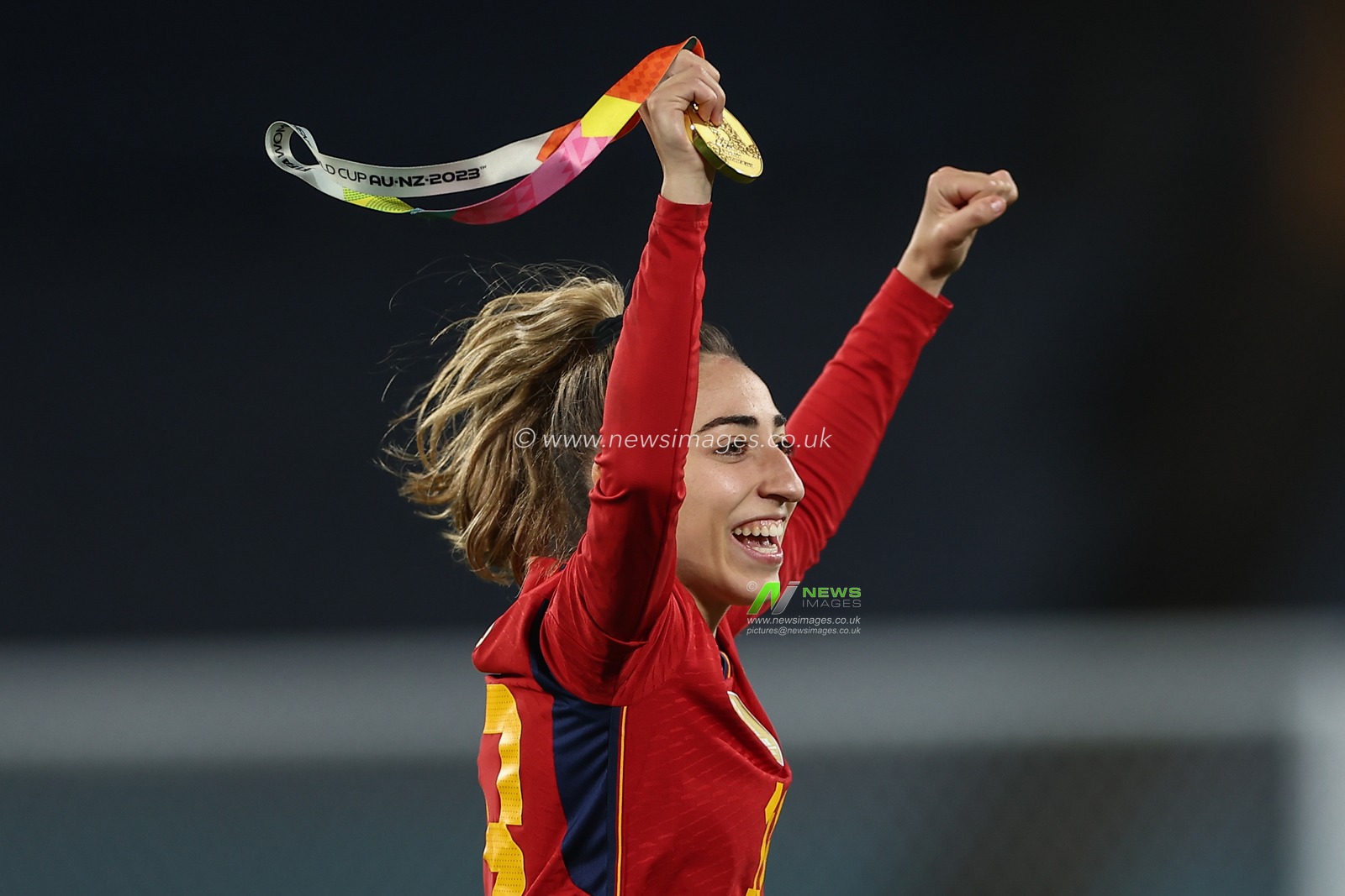 Spain players celebrate winning the World Cup during the FIFA Women's World Cup 2023 Final match Spain Women vs England Women at Stadium Australia, Sydney, Australia, 20th August 2023

(Photo by Patrick Hoelscher/News Images)