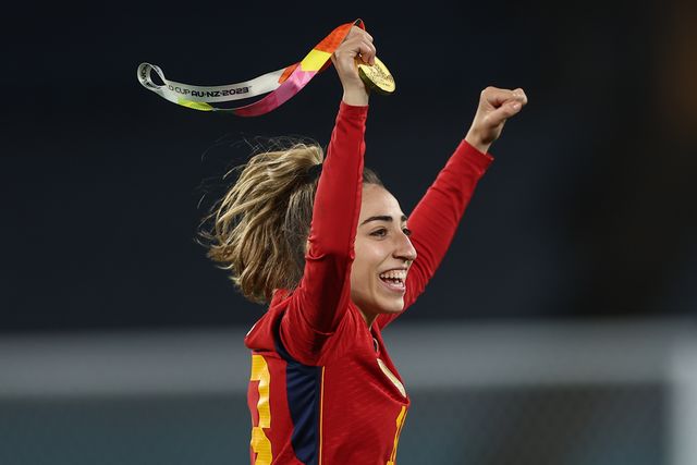 Spain players celebrate winning the World Cup during the FIFA Women's World Cup 2023 Final match Spain Women vs England Women at Stadium Australia, Sydney, Australia, 20th August 2023

(Photo by Patrick Hoelscher/News Images)