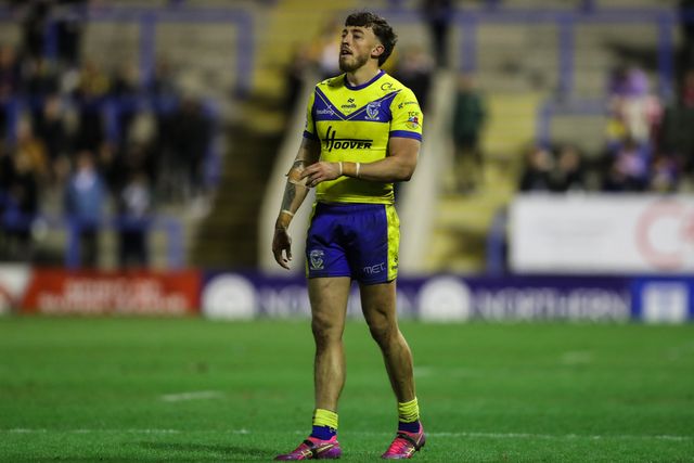 Matty Ashton of Warrington Wolves during the Betfred Super League Round 2 match Warrington Wolves vs Catalans Dragons at Luke Littler Stadium, Warrington, United Kingdom, 21st February 2025

(Photo by Gareth Evans/News Images)
