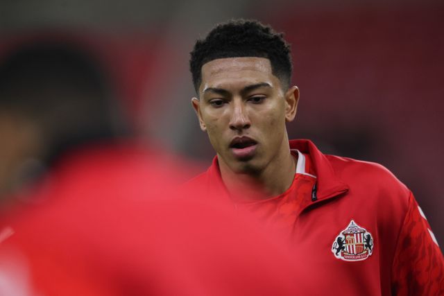 Jobe Bellingham of Sunderland in the pregame warmup session during the Sky Bet Championship match Sunderland vs Sheffield United at Stadium Of Light, Sunderland, United Kingdom, 1st January 2025

(Photo by Alfie Cosgrove/News Images)