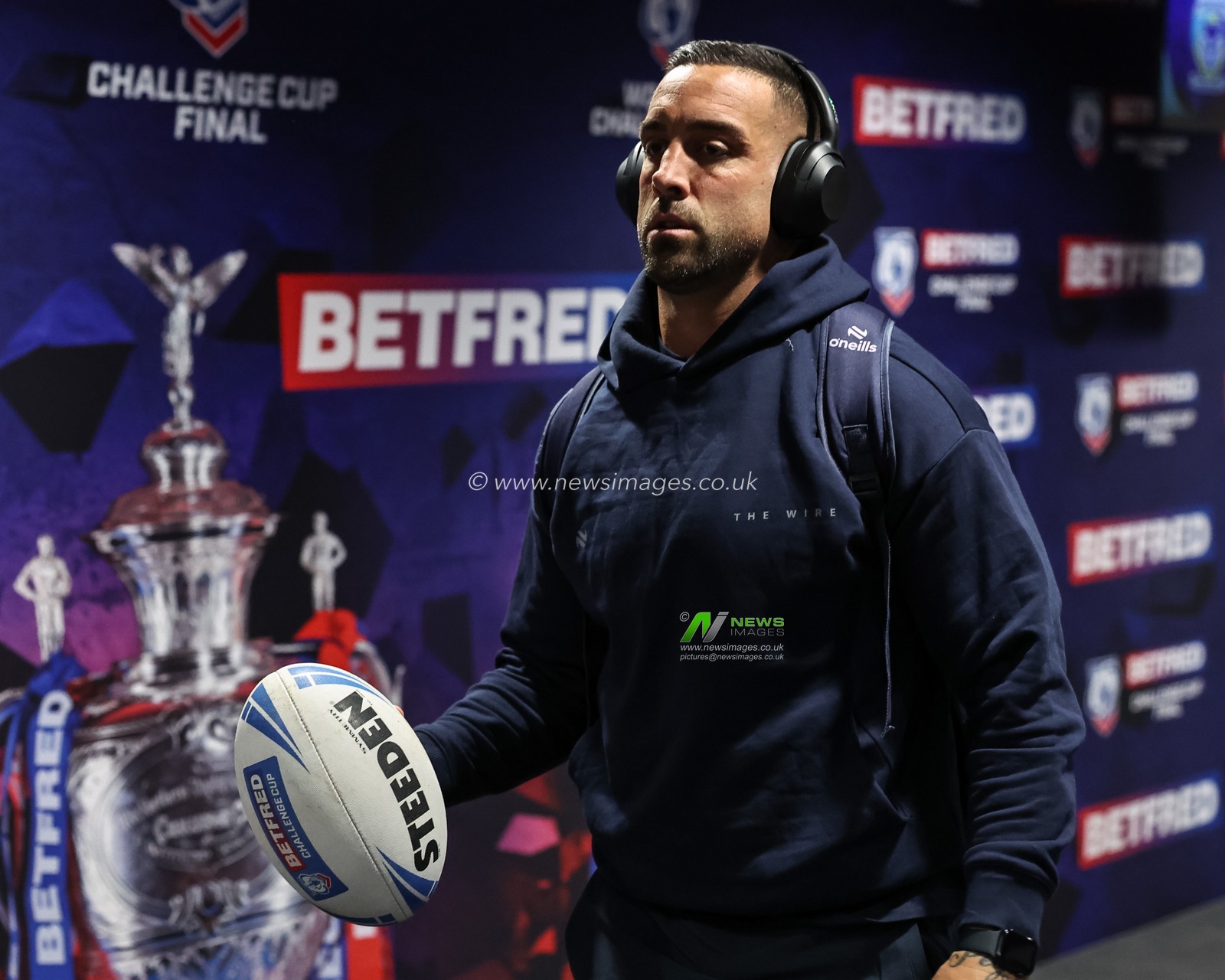 Paul Vaughan of Warrington Wolves arrives during the Betfred Challenge Cup Final Warrington Wolves vs Hull KR at Wembley Stadium, London, United Kingdom, 7th June 2025

(Photo by Mark Cosgrove/News Images)