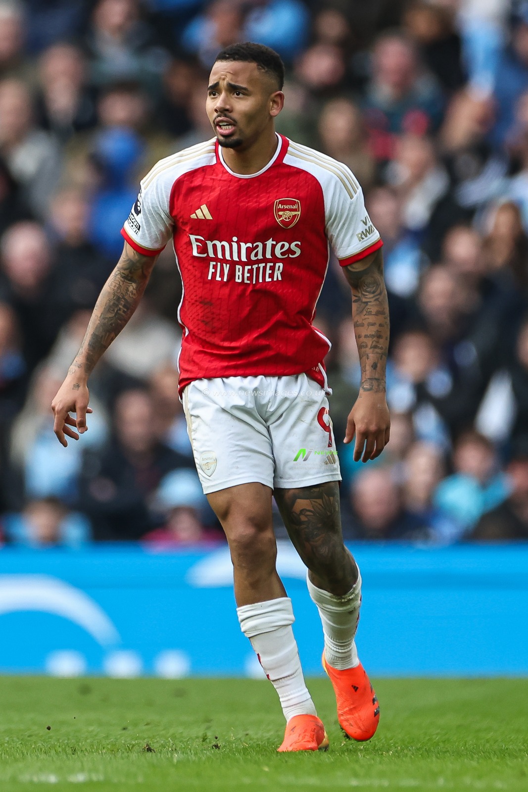 Gabriel Jesus of Arsenal during the Premier League match Manchester City vs Arsenal at Etihad Stadium, Manchester, United Kingdom, 31st March 2024

(Photo by Mark Cosgrove/News Images)
