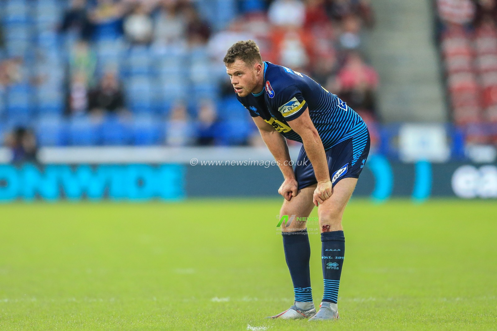 21st June 2019 , John Smiths Stadium, Huddersfield, England; Betfred Super League, Round 19, Huddersfield Giants vs Wigan Warriors ; Joe Burgess (5) of Wigan Warriors during the game 


Credit: Mark Cosgrove/News Images