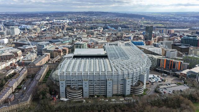 An aerial view of Et James’ Park ahead of the UEFA Champions League Last 16 match Newcastle Untied vs Barcelona at St. James's Park, Newcastle, United Kingdom on 10 March 2026

(Photo by Mark Cosgrove/News Images)