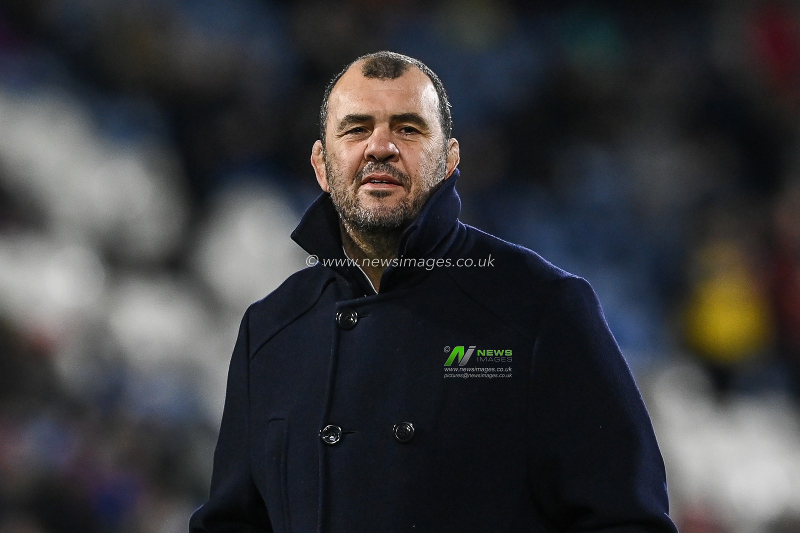 Michael Cheika Head Coach of Lebanon during pre match warm up ahead of the Rugby League World Cup 2021 Quarter Final match Australia vs Lebanon at John Smith's Stadium, Huddersfield, United Kingdom, 4th November 2022

(Photo by Craig Thomas/News Images)