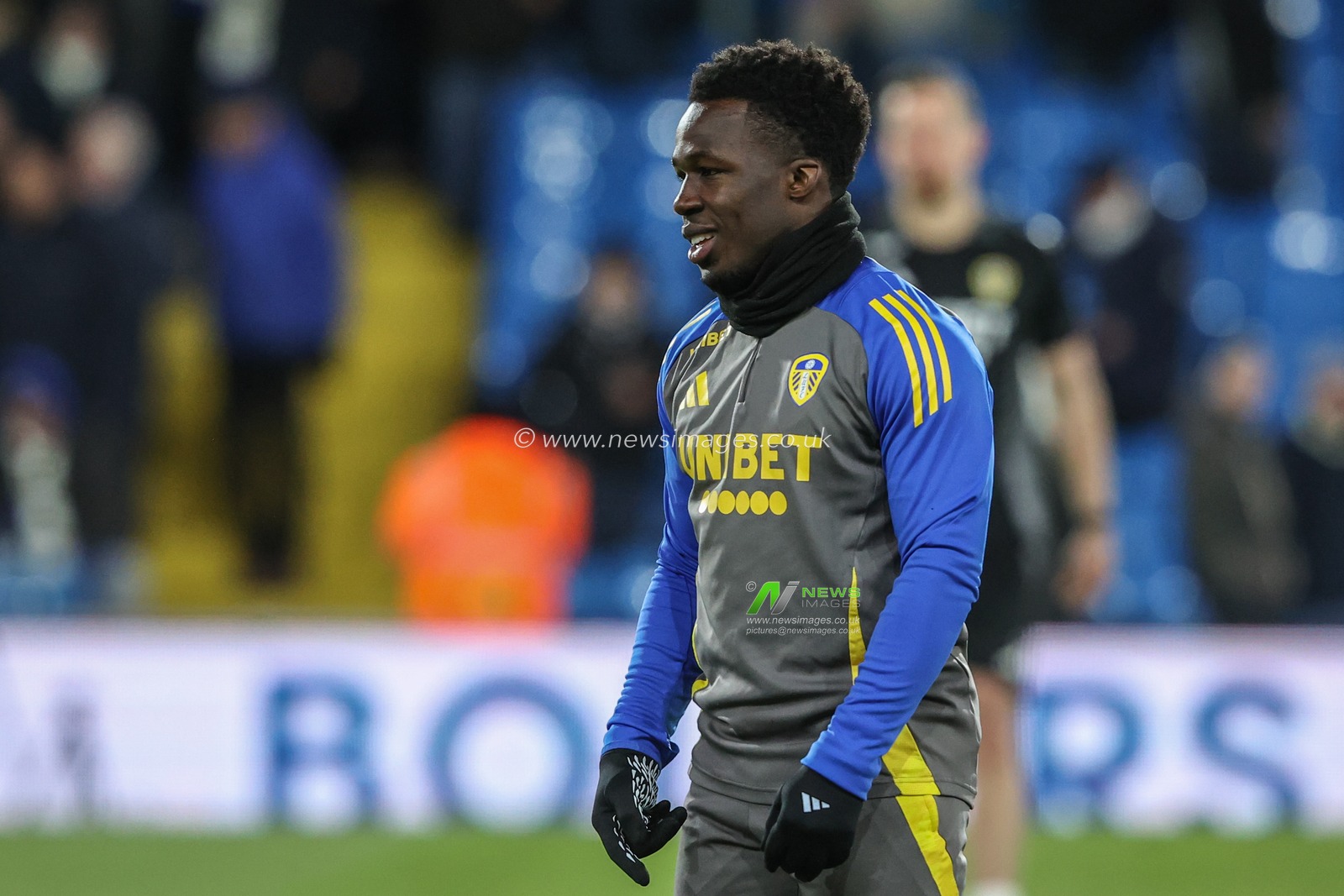 Wilfried Gnonto of Leeds United in the pregame warmup session during the Sky Bet Championship match Leeds United vs Millwall at Elland Road, Leeds, United Kingdom, 12th March 2025

(Photo by Alfie Cosgrove/News Images)