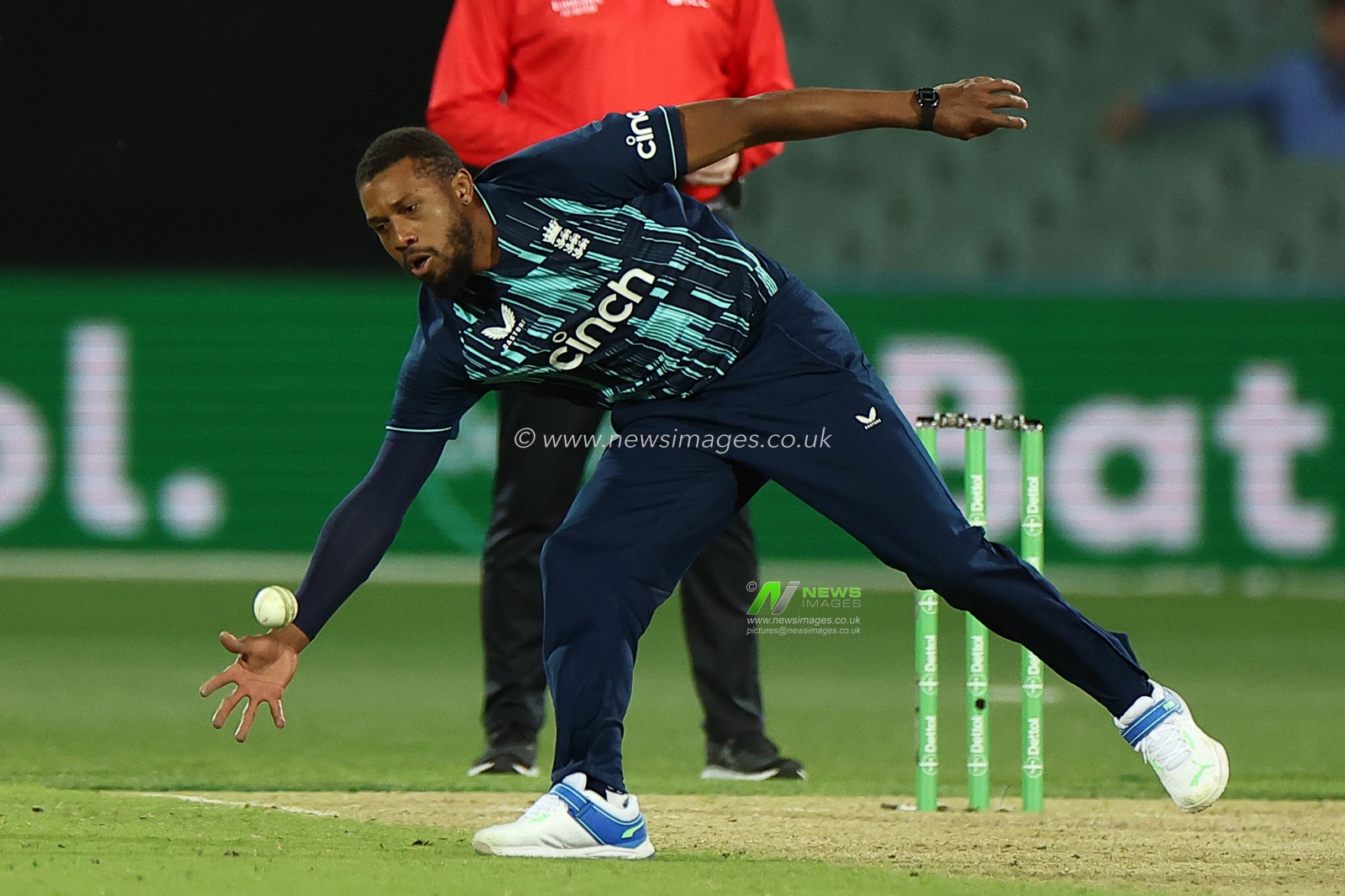 Chris Jordan of England fields during the Dettol ODI Series match Australia vs England at Adelaide Oval, Adelaide, Australia, 17th November 2022

(Photo by Patrick Hoelscher/News Images)