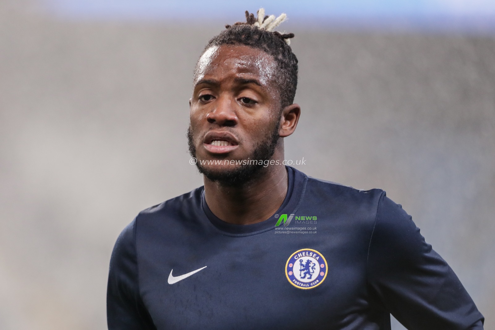 23rd November 2019, Etihad Stadium, Manchester, England; Premier League, Manchester City v Chelsea : Michy Batshuayi (23) of Chelsea during the pre-game warmup 

Credit: Mark Cosgrove/News Images