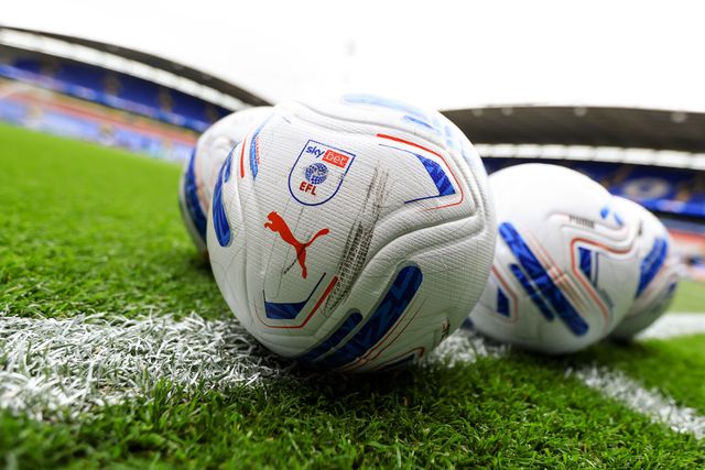 EFL match ball ahead of the Sky Bet Championship match Bolton Wanderers vs Preston North End at Toughsheet Community Stadium, Bolton, United Kingdom on 15 August 2026

(Photo by Jorge Horsted/News Images)