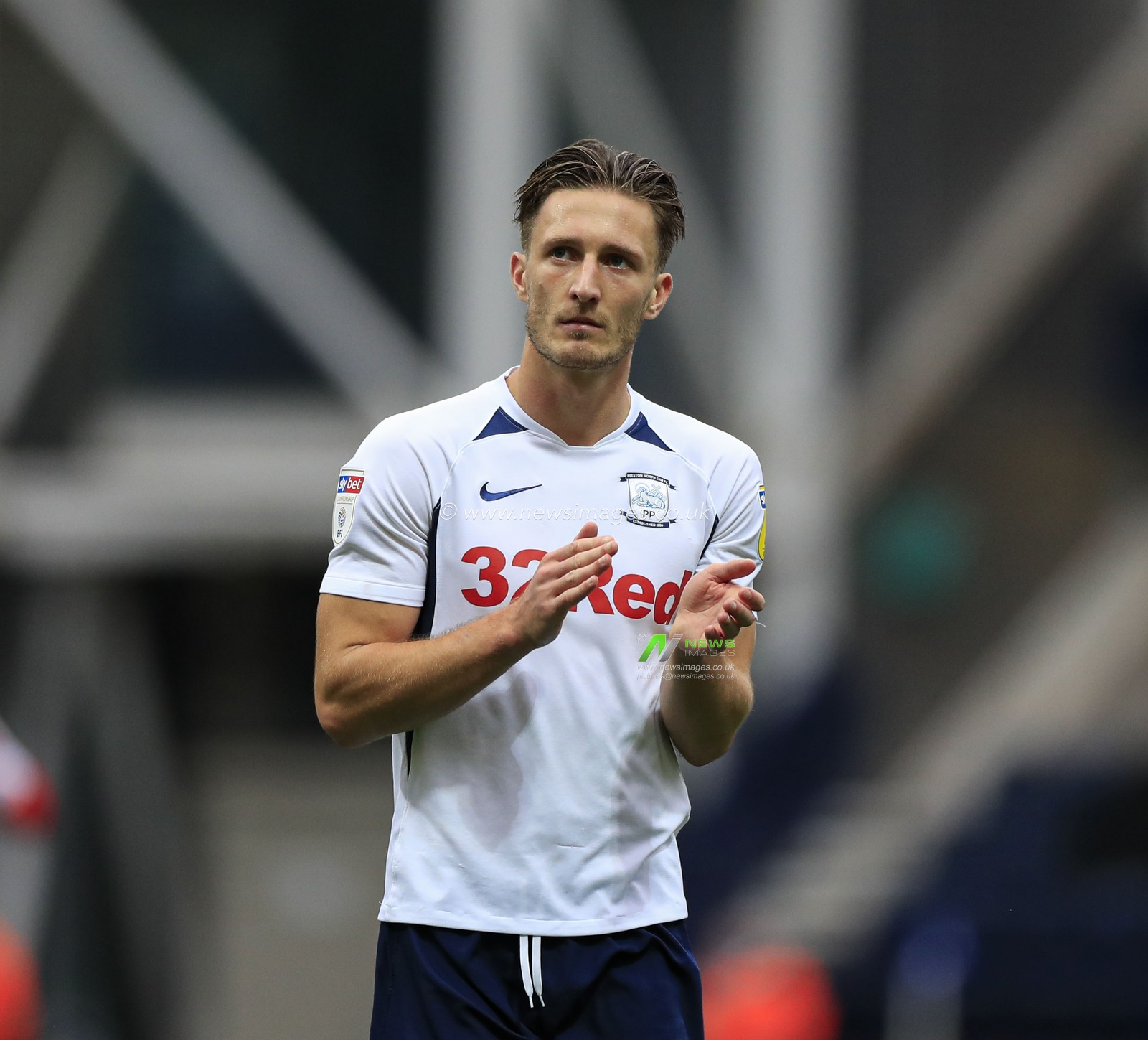 5th October 2019, Deepdale, Preston, England; Sky Bet Championship, Preston North End v Barnsley : Ben Davies (6) of Preston North End applauds the fans at the end of the game

Credit: Conor Molloy/News Images