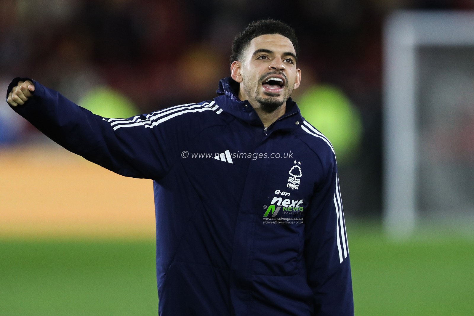 Morgan Gibbs-White of Nottingham Forest celebrates his teams win after the Premier League match Brentford vs Nottingham Forest at The Gtech Community Stadium, London, United Kingdom, 21st December 2024

(Photo by Gareth Evans/News Images)