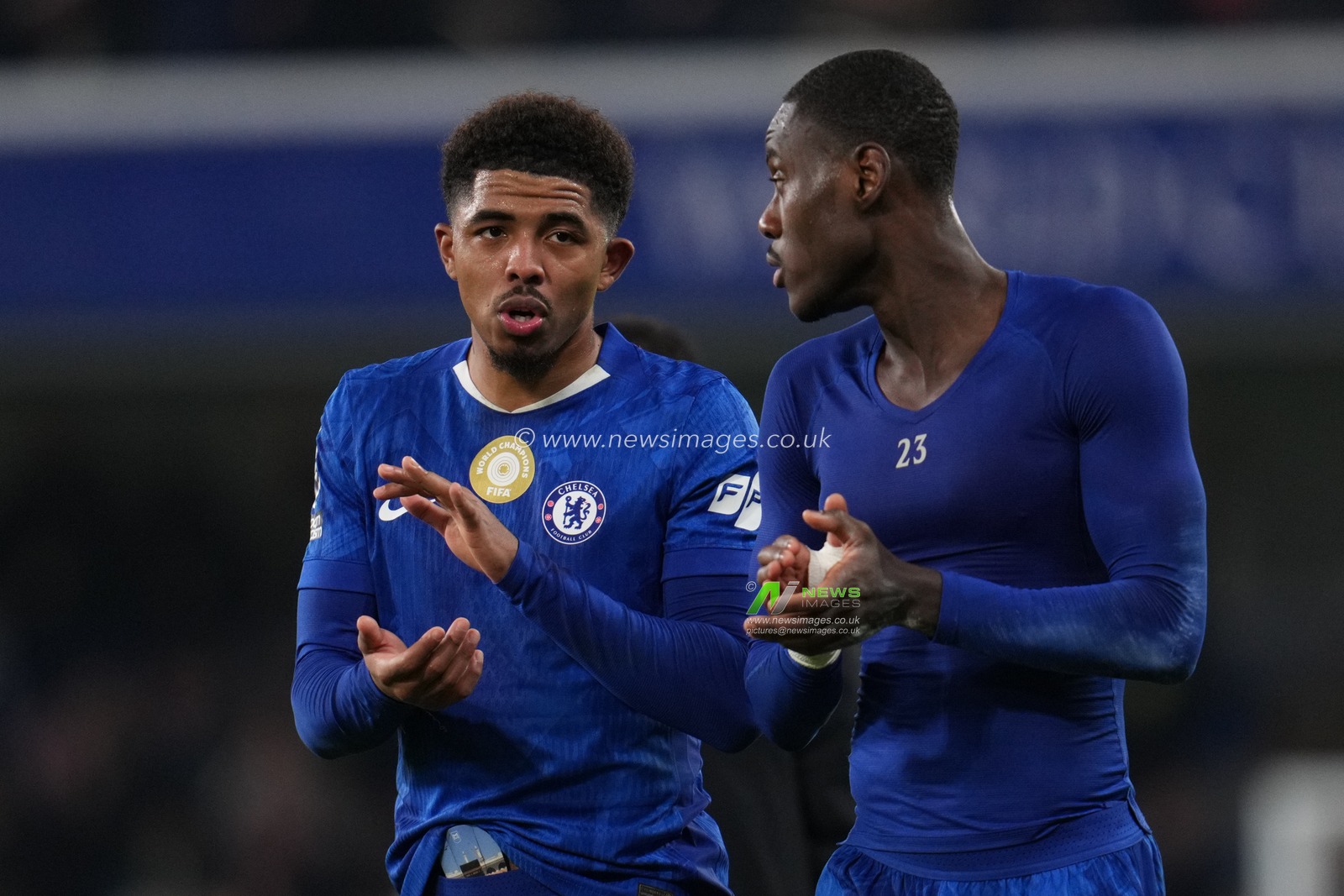 Wesley Fofana of Chelsea and Trevoh Chalobah of Chelsea during the Premier League match Chelsea vs Brentford at Stamford Bridge, London, United Kingdom, 17th January 2026

(Photo by Harvey Murphy/News Images)