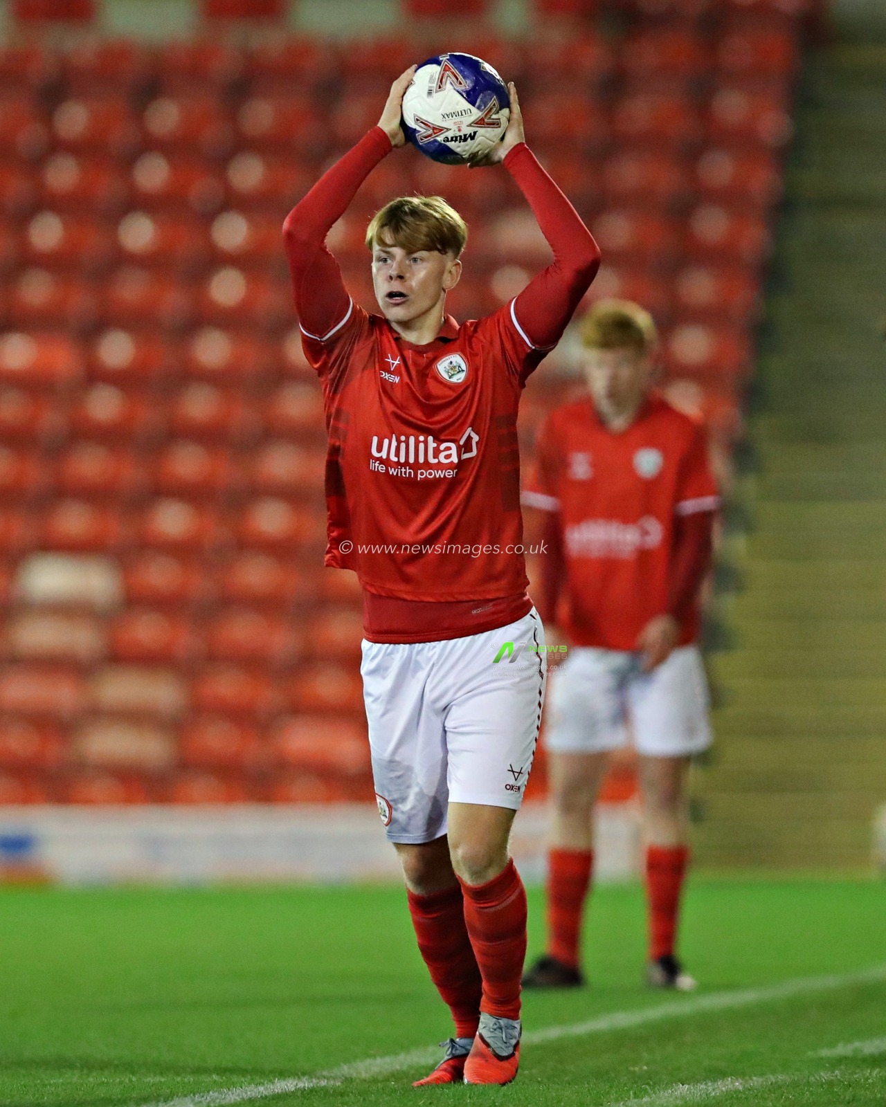 Robson Woodcock of Barnsley FC U18's during the FA Youth Cup U18’s round 2 match Barnsley vs Mansfield Town at Oakwell, Barnsley, United Kingdom, 17th November 2025(Photo by Sam Eaden/News Images)