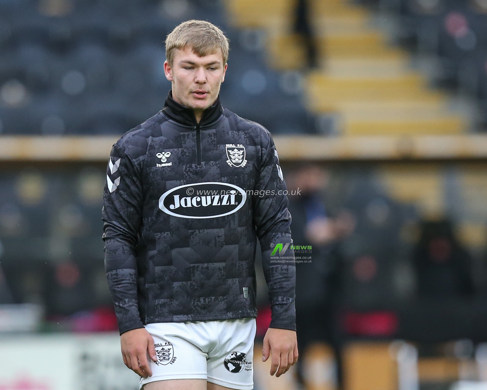 Aiden Burrell (31) of Hull FC during pre-game warm up before making his super league debut