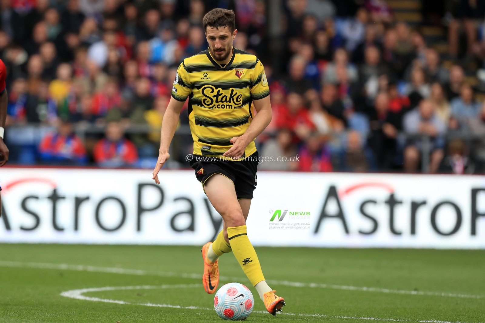 Craig Cathcart #15 of Watford on the ball.