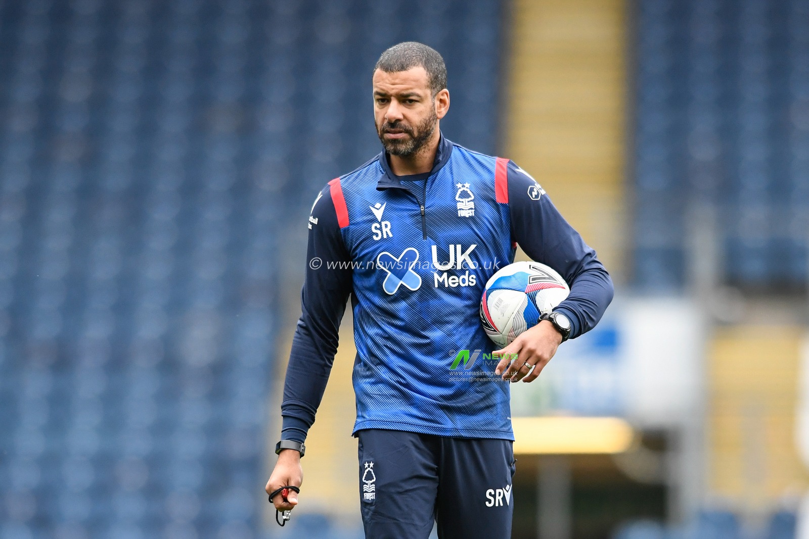 Steven Reid first team coach of Nottingham Forest leads the warm up
