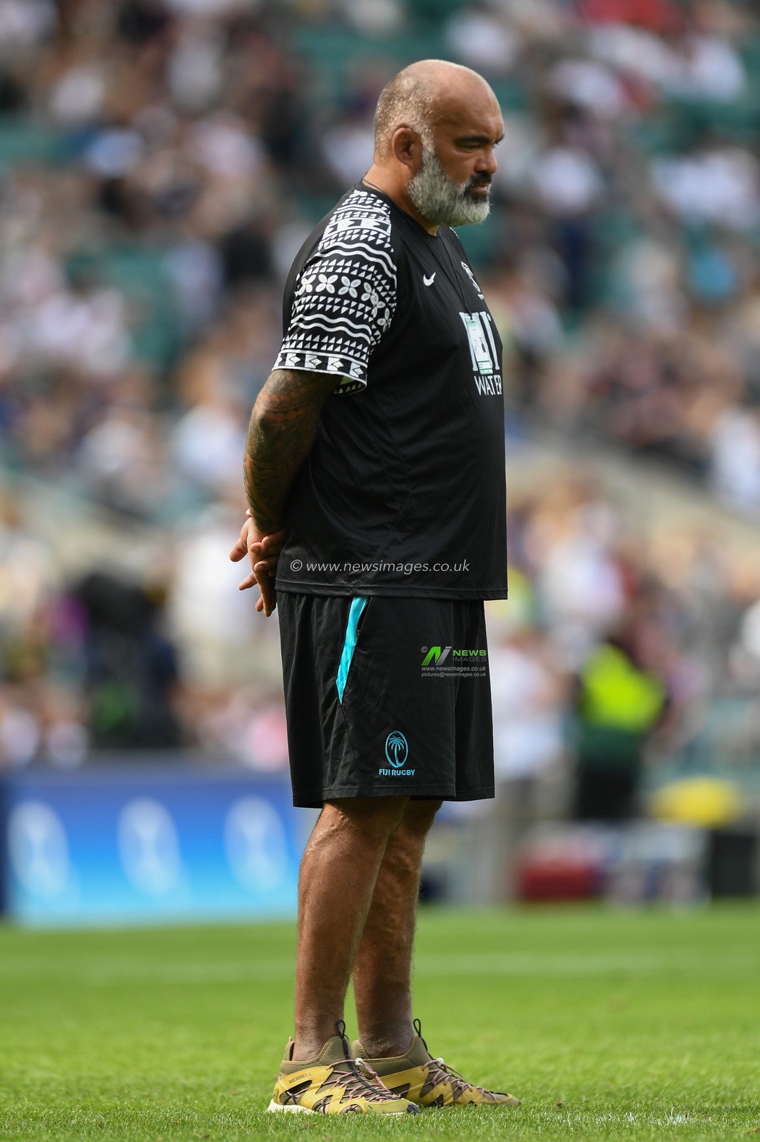 Simon Raiwalui Head Coach of Fiji ahead of the 2023 Summer Series match England vs Fiji at Twickenham Stadium, Twickenham, United Kingdom, 26th August 2023

(Photo by Mike Jones/News Images)