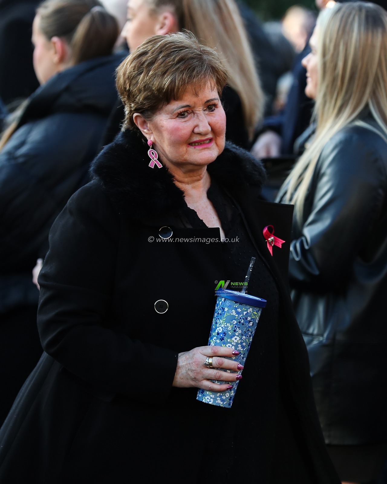 Denise Nolan arrives for the Funeral of Linda Nolan at St. Paulâ€™s Church, Blackpool, United Kingdom, 1st February 2025

(Photo by Gareth Evans/News Images)