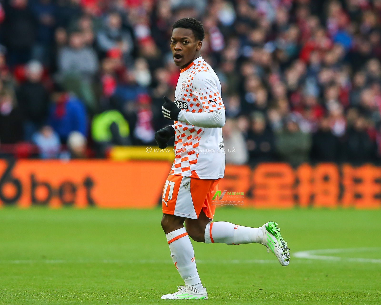 Karamoko DembÃ©lÃ© of Blackpool during the Emirates FA Cup Third Round match Nottingham Forest vs Blackpool at City Ground, Nottingham, United Kingdom, 7th January 2024

(Photo by Gareth Evans/News Images)