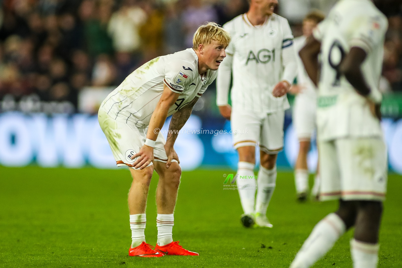 Melker Widell of Swansea City during the Sky Bet Championship match Swansea City vs Watford at Swansea.com Stadium, Swansea, United Kingdom on 01 September 2026

(Photo by Andrew Lewis/News Images)
