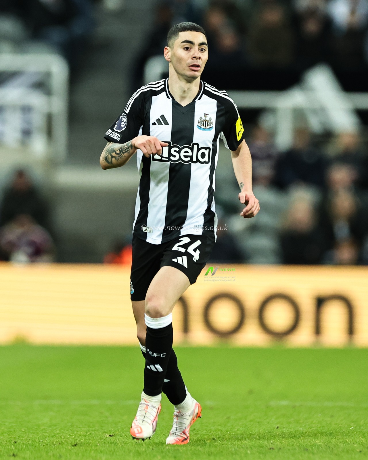 Miguel AlmirÃ³n of Newcastle United during the Premier League match Newcastle United vs Wolverhampton Wanderers at St. James's Park, Newcastle, United Kingdom, 15th January 2025

(Photo by Mark Cosgrove/News Images)