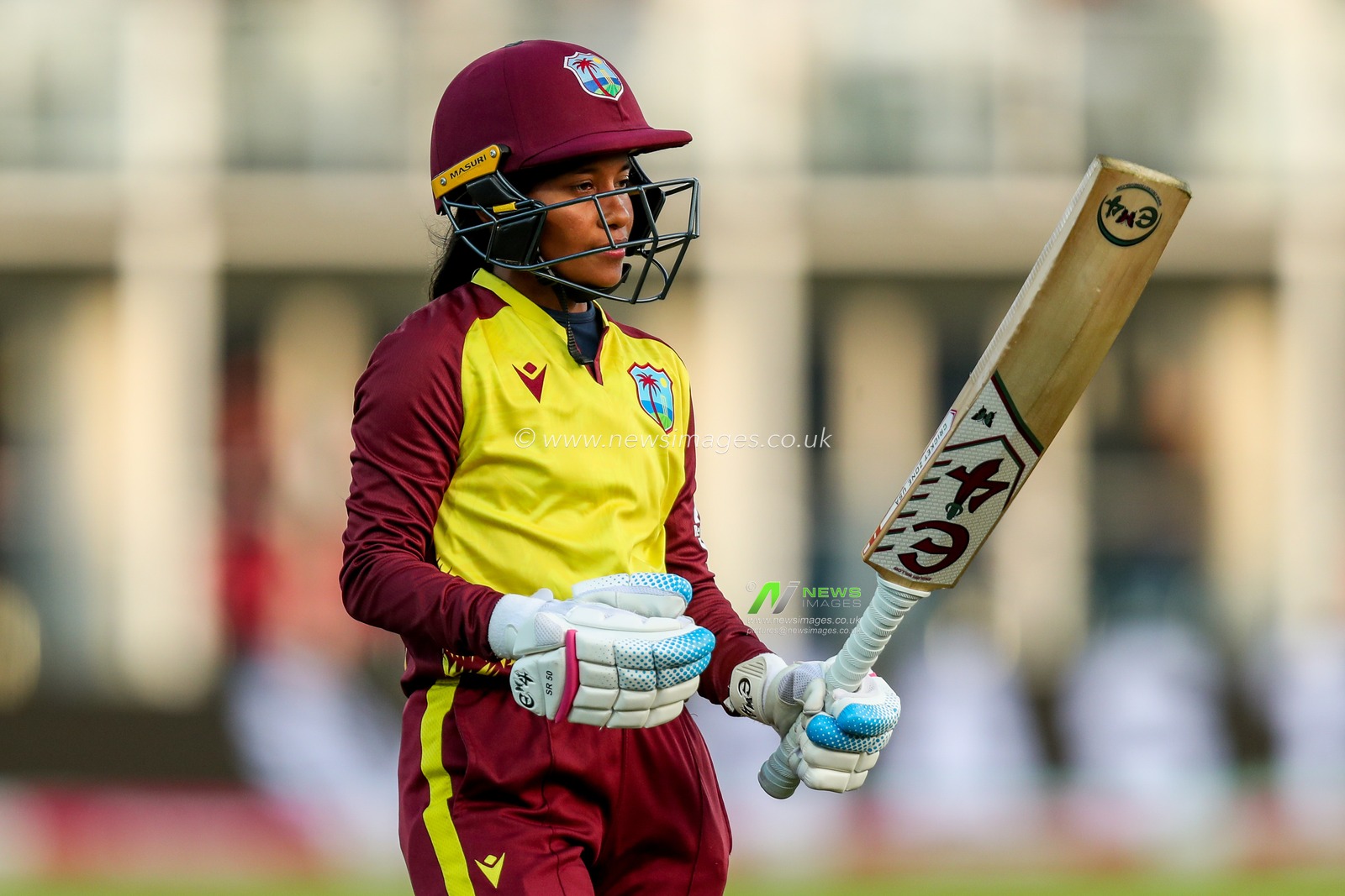Mandy Mangru of West Indies Women looks dejected following her dismissal during the 1st Vitality IT20 Series England Women v West Indies Women at The Spitfire Ground, Canterbury, United Kingdom, 21st May 2025

(Photo by Izzy Poles/News Images)
