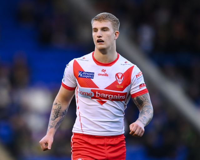 Will Roberts of St. Helens looks on during the Betfred Super League play-off Eliminator 2 Warrington Wolves v St Helens at Halliwell Jones Stadium, Warrington, United Kingdom, 28th September 2024

(Photo by Ben Roberts/News Images)