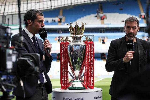 The Premier League Trophy during the Premier League match Manchester City vs Arsenal at Etihad Stadium, Manchester, United Kingdom on 19 April 2026

(Photo by Mark Cosgrove/News Images)