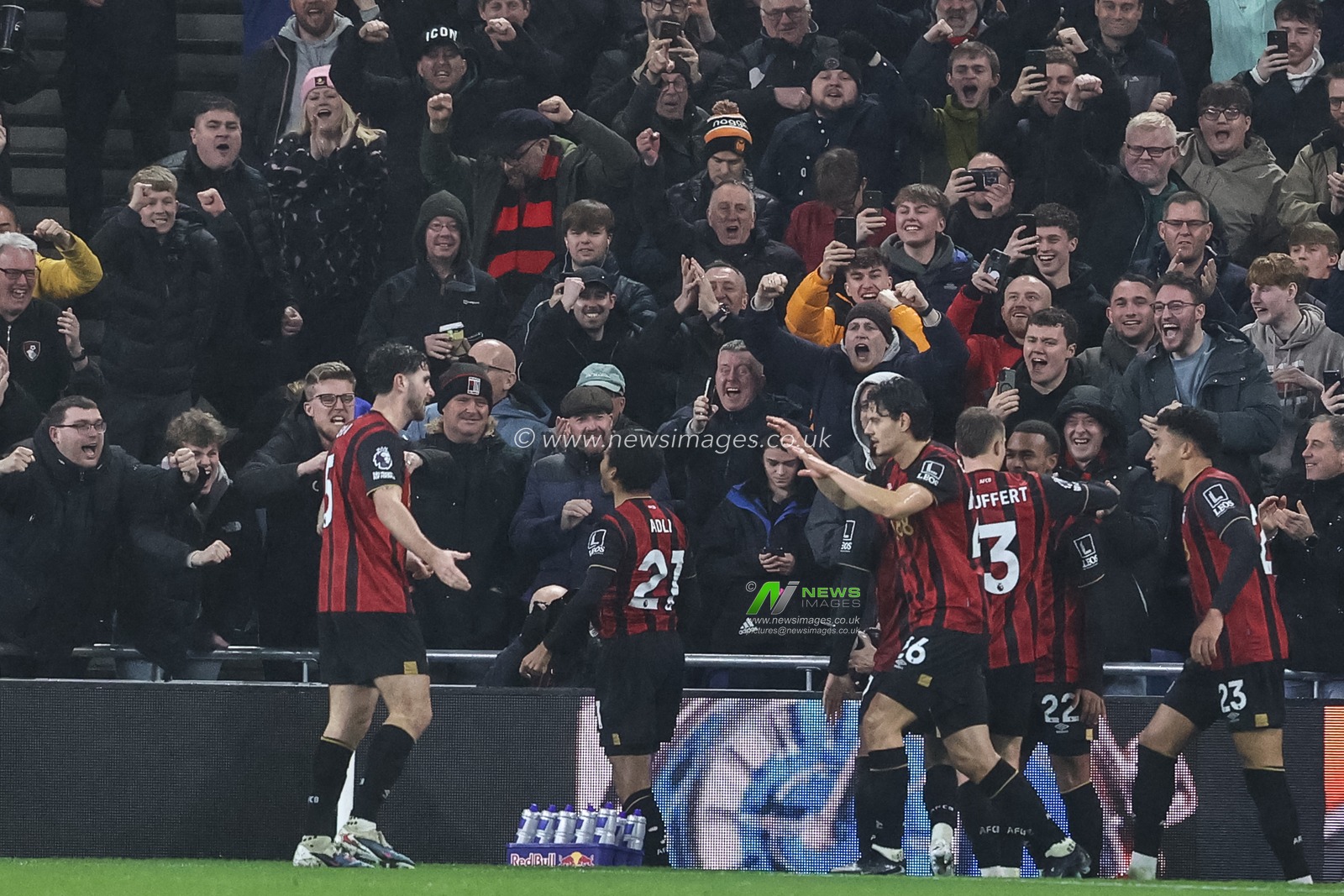 Amine Adli of Bournemouth celebrates his goal to make it 2-1 during the Premier League match Everton vs Bournemouth at Hill Dickinson Stadium, Liverpool, United Kingdom on 10 February 2026

(Photo by Alfie Cosgrove/News Images)