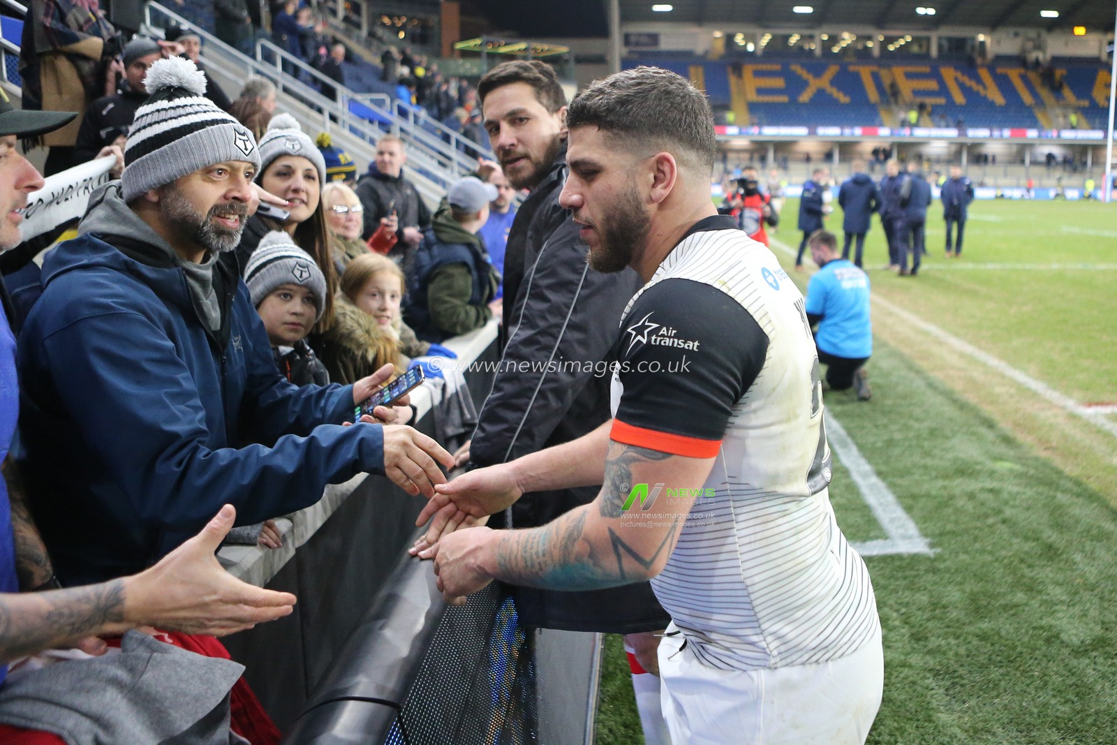 5th March 2020, Emerald Headingley, Leeds, England; Betfred Super League, Leeds Rhinos v Toronto Wolfpack : Hakim Miloudi of Toronto Wolfpack poses for a fan selfie.