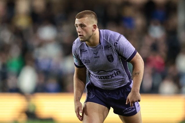Mikey Lewis of Hull KR during the Betfred Super League round 23 match Leeds Rhinos vs Hull KR at Headingley Stadium, Leeds, United Kingdom, 21st August 2025

(Photo by Mark Cosgrove/News Images)