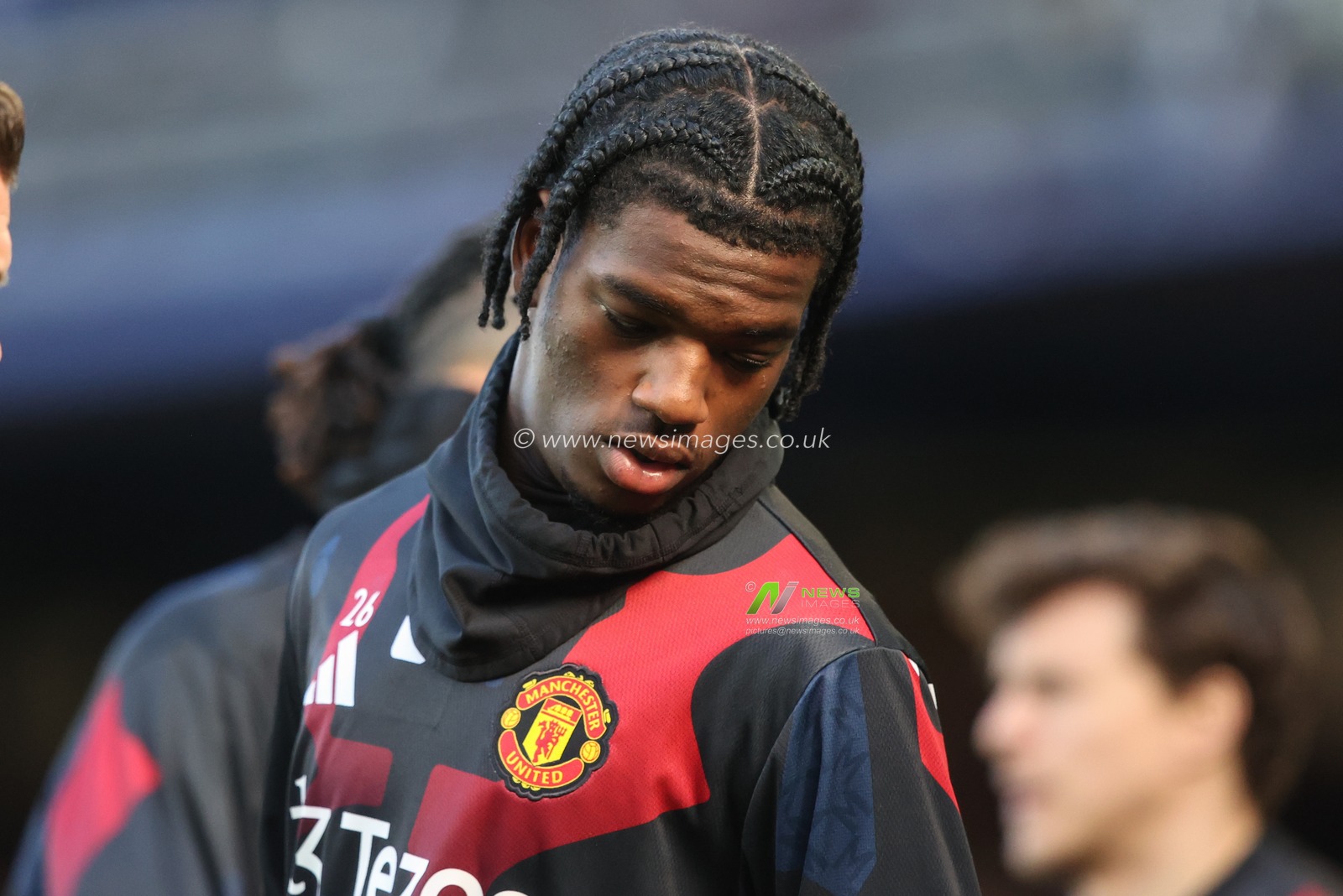 Ayden Heaven of Manchester United in the pregame warmup session during the Premier League match Everton vs Manchester United at Goodison Park, Liverpool, United Kingdom, 22nd February 2025

(Photo by Alfie Cosgrove/News Images)