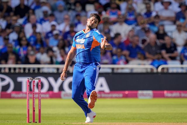 Harshit Rana of India delivers the ball during the Third Vitality T20 International match England vs India at Trent Bridge, Nottingham, United Kingdom on 07 July 2026

(Photo by Maynard Manyowa/News Images)