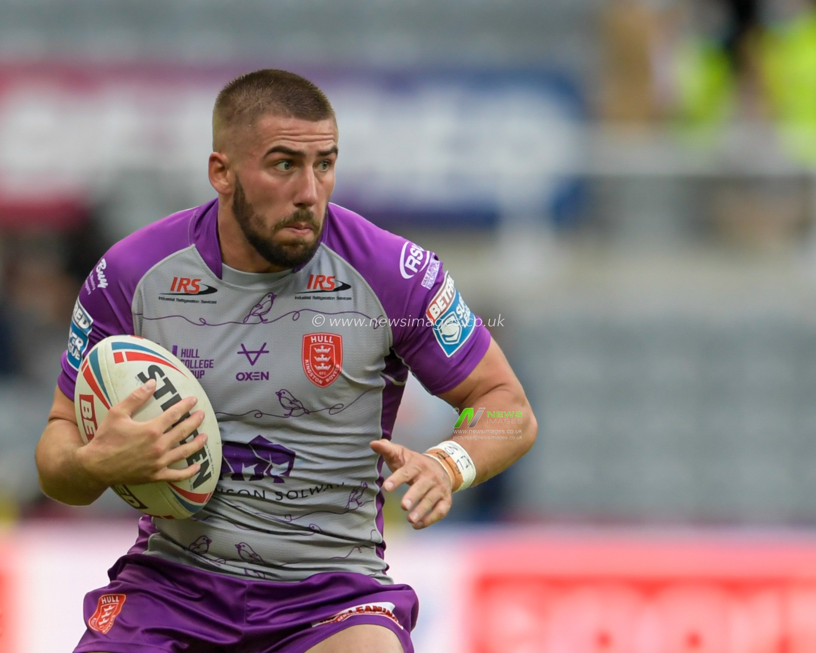 Greg Minikin (3) of Hull KR with the ball