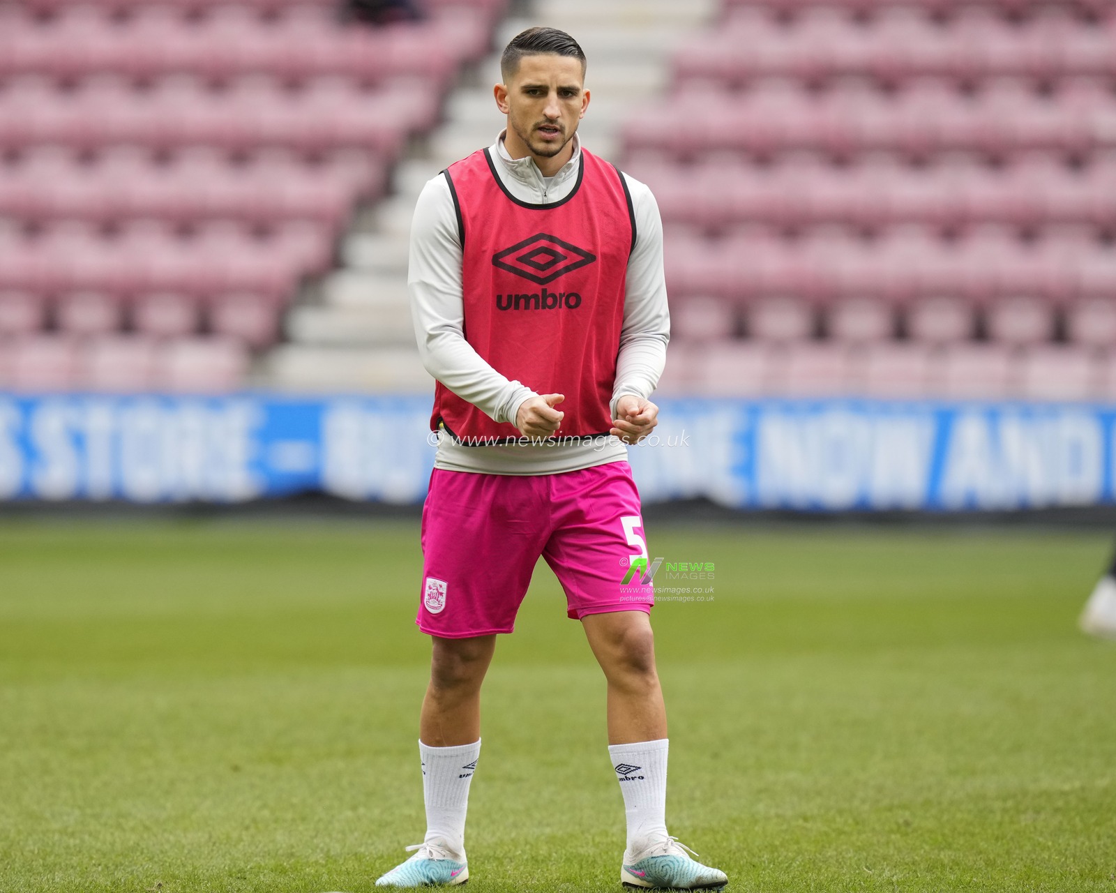 Anthony Knockaert #50 of Huddersfield Town warms up before the Sky Bet Championship match Wigan Athletic vs Huddersfield Town at DW Stadium, Wigan, United Kingdom, 11th February 2023

(Photo by Steve Flynn/News Images)