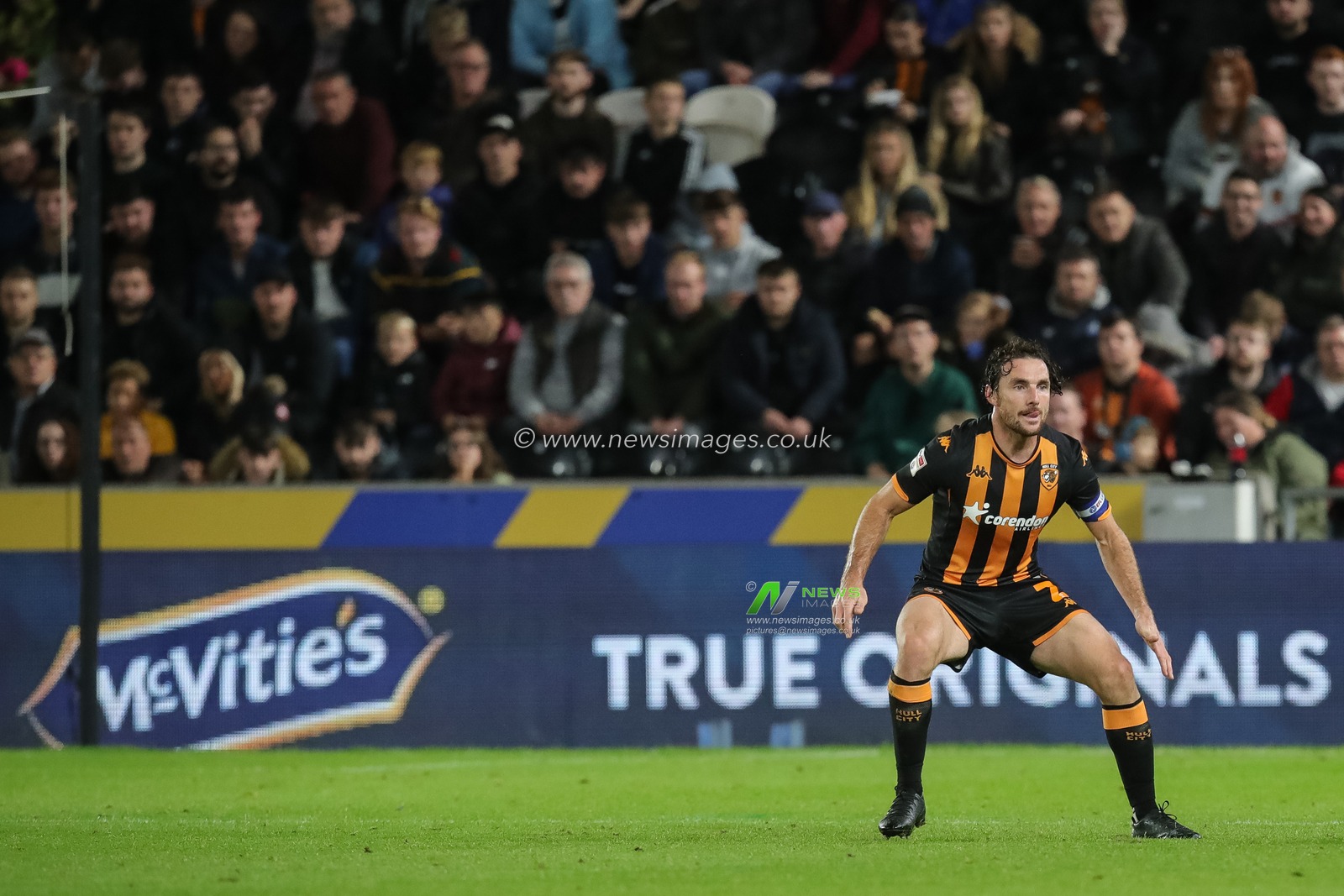 New sponsor McVities is illuminated on the LED boards during the Sky Bet Championship match Hull City vs Leeds United at MKM Stadium, Hull, United Kingdom, 20th September 2023

(Photo by James Heaton/News Images)