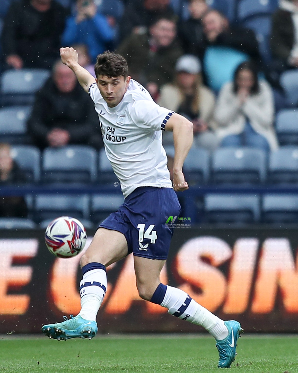 Jordan Storey of Preston North End during the Sky Bet Championship match Preston North End vs Queens Park Rangers at Deepdale, Preston, United Kingdom, 18th April 2025

(Photo by Jorge Horsted/News Images)
